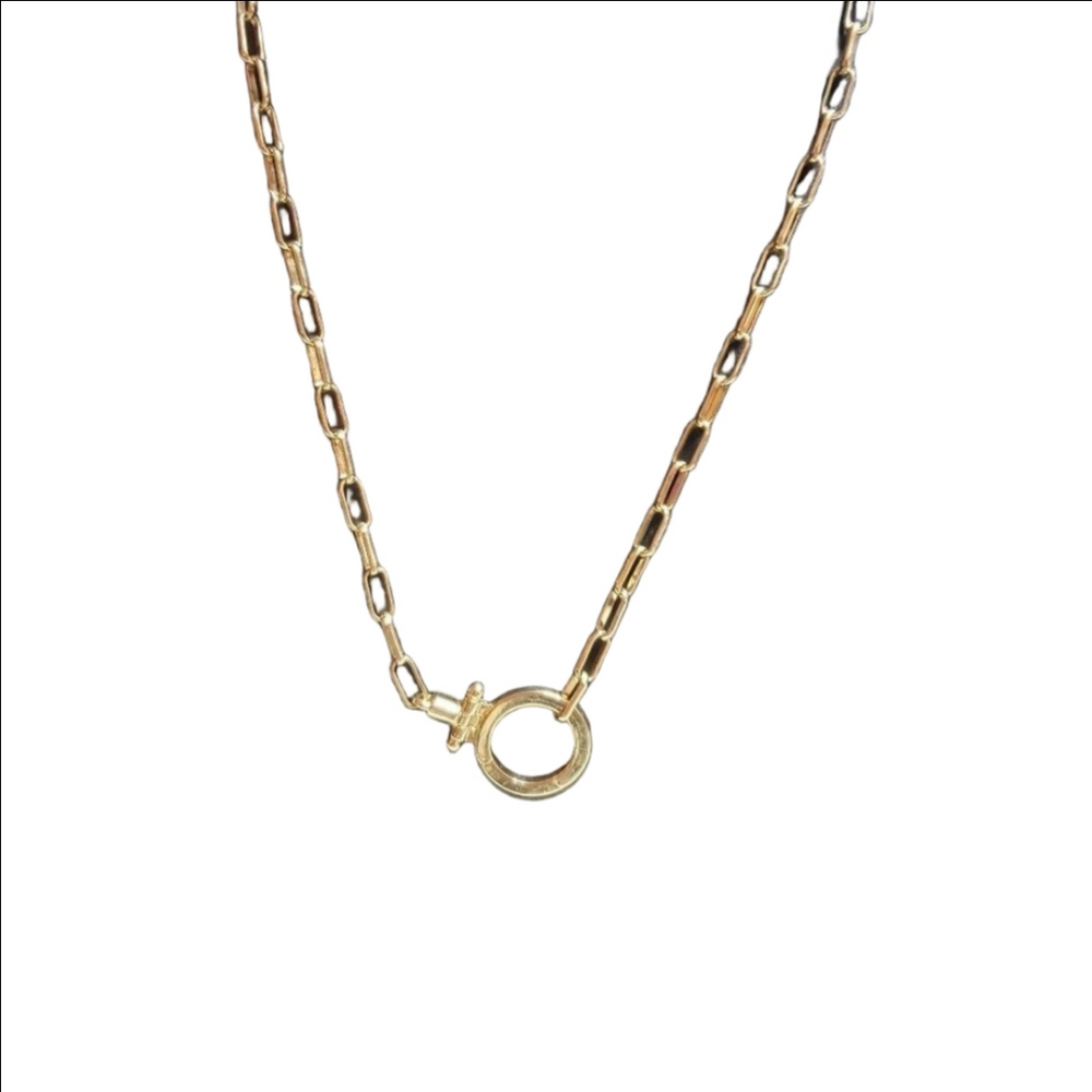 Time & Tru gold circle chain link necklace